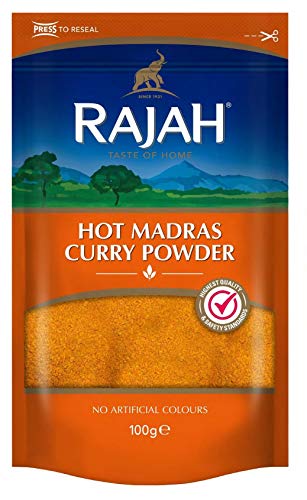 Rajah Hot Madras Currypulver – Aromatische Gewürzmischung mit intensiver Schärfe – 1 x 100 g