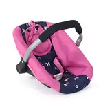 Bayer Chic 2000 - Puppen-Autositz für Baby-Puppen, Puppentrage, Puppenzubehör, Butterfly, Navy-pink, 708-33, 45 * 31 * 32 cm