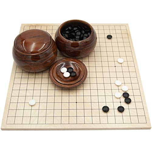 Hebsacker Verlag - Go-Set »Standard« mit Holzbrett, Glassteinen und Holzdosen