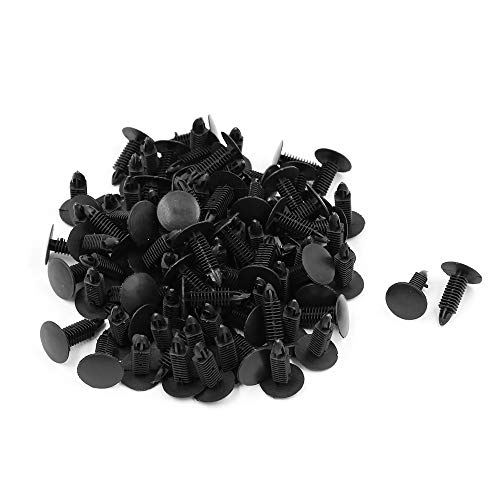sourcing map 100Stk 7 * 8mm Loch Nieten Druck Stoßstangen Befestigung Clip Schwarz DE de