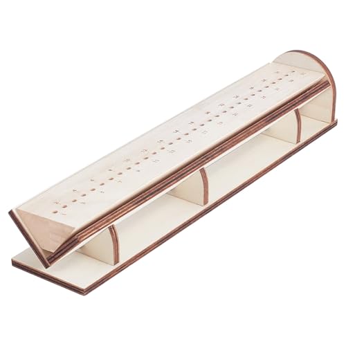 BENECREAT Stanzwiege für Buchbinder aus altem Spitzenholz mit Durchstechführung, 334x65.5x61.5mm Buchbindewerkzeug zur Herstellung von Mustersets
