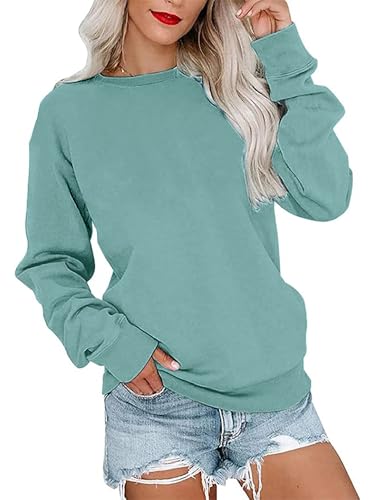 Cindeyar Sweatshirt Damen Pullover Elegant Langarmshirt Rundhals Farbblock Pulli Longsleeve Oberteile Winter Shirt Langarm Tops Sweatshirts Ohne Kapuze