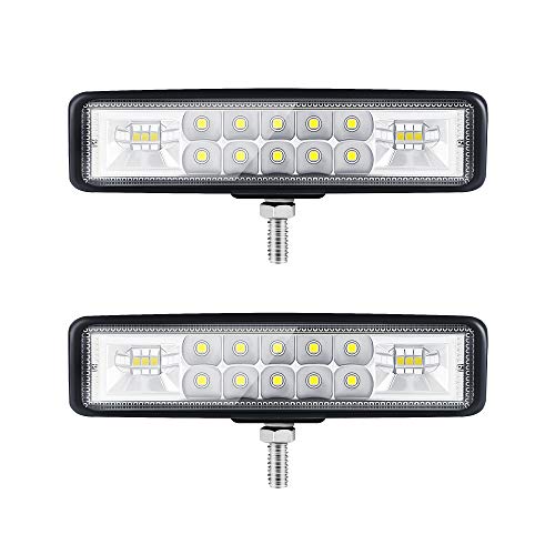 MONDEVIEW 6" Paar Arbeitsscheinwerfer 120W 12000LM 6000K Traktorleuchten LED-Leiste 4x4 Nebelscheinwerfer 4-reihige Scheinwerfer Motorrad Boot LKW SUV Harvester