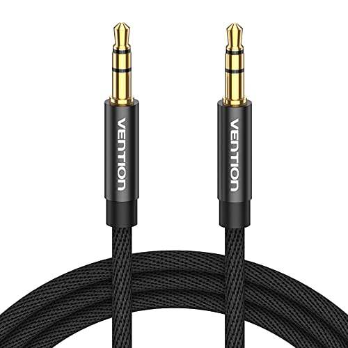 VENTION Aux-Kabel 3,5-mm-Audiokabel - Buchsenkabel für Audio-Stecker für Kopfhörer, kompatibel mit Galaxy S10, HiFi-System, Lautsprecher, Soundbar, TV-Echo, Heim-/Autoradios, Smartphones, MP3-Player