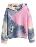 Arshiner Mädchen Hoodie Batik Kinder Pullover Freizeit Mode Sweatshirt mit Kapuze Herbst Winter Langarm Kapuzenpullover für Mädchen 9-10 Jahre 140