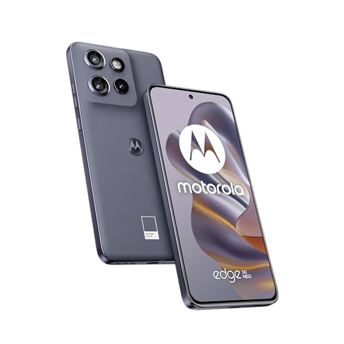 Motorola edge50 neo Smartphone (6,36"-Super-HD-Display, 50-MP-Kamera + Moto-KI, 12/512 GB, 4310 mAh, Android 14) Grisaille (Veganes Kunstleder), + Schutzcover, + Handyhalterung