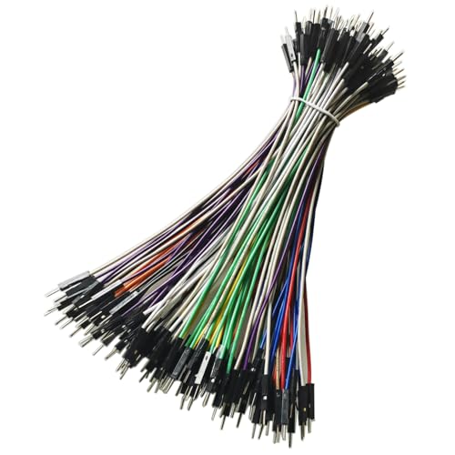 GTIWUNG 100 Stück Jumper Wire Kabel Steckbrücken, Steckbrett, 15cm Male-Male Cabel Steckbrücken 24AWG Drahtbrücken für Arduino und Raspberry Pi Breadboard, Zehn Farben, je 10 Stück