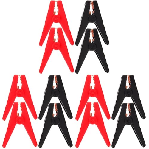 TOPPERFUN 3 Sätze Auto- -clip Autobatterie Klemmen Autobatterie Anschlussklemme Kabel Autoladegerät- Wechselrichter Quad Batterieklemmen Auto Versorgung Kupfer 4 Stück * 3