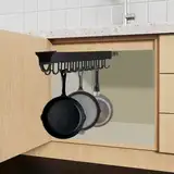 25,4 cm verstellbares Hängetopfregal mit Haken – ausziehbarer Organizer für Töpfe und Pfannen, ausziehbares Aufbewahrungsregal für Küchenschrank oder Schrank, hält bis zu 34 kg