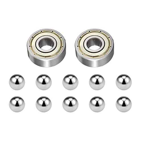 QUARKZMAN 606ZZ Kugellager Doppelschild 2 Stück, 6mm Kohlenstoffstahl Präzisionskugeln 100 Stück