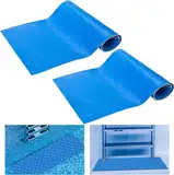 Gcffom 2 Stück Schwimmbadleiter Matte, Groß Pool Schutzmatte, Anti Rutsch Leitermatte für Schwimmbäder, Schwimmbadleiter Pad, Poolunterlage Mit Rutschfester Textur Für Schritte,Treppen 90x23CM