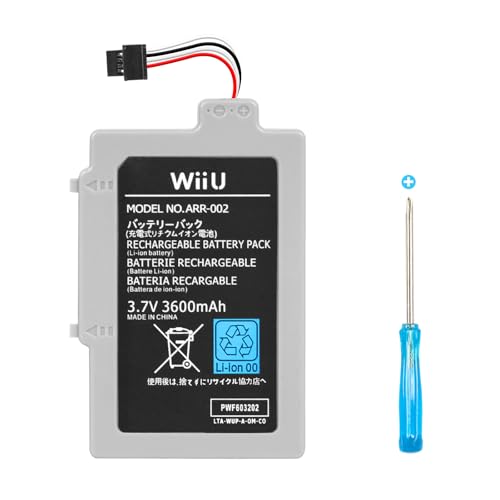 Akku für Nintendo Wii U Gamepad WUP-010 WUP-002 ARR-002 AC1748 AC1612 Gamepad Controller Wiederaufladbarer Ersatzakkupack mit Tool