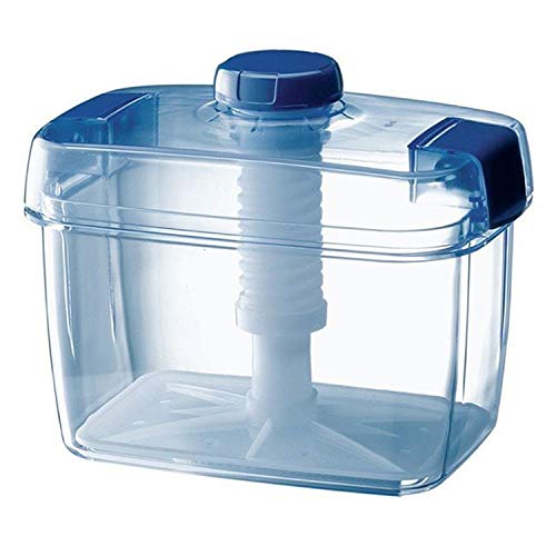 Japanische Gurkenmaschine, Tsukemono Maker, BPA-frei, hergestellt in Japan, 1,6 l, transparent x blau