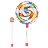 ivamulie Percussion Lollipop Drum Trommel, Lebhaft bunt, 6 Inch - für Kreatives Spielen und Musikunterricht