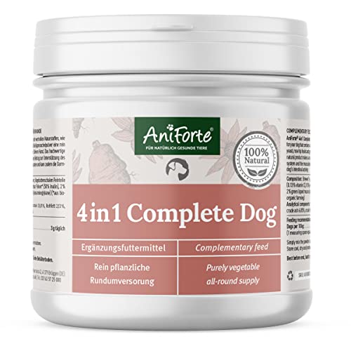 AniForte 4in1 Complete Dog Pulver 250g - Natürliche Rundumversorgung für Hunde aus Gelenkpulver, Unterstützung Gelenke, Immunsystem, Haut, Fell, Magen-Darm-Aktivität mit hoher Akzeptanz