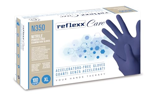 REFLEXX Care N350 XL Nitril Gloves Accelerators Free g 3.2 (M), Größe XL