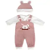 ZWOOS Puppenkleidung für Babypuppen 35-43 cm, süßes Outfit mit Hut kompatibel mit New Born Baby Puppen, Geschenke für Mädchen, Kinder
