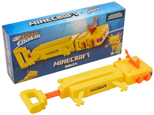 Nerf Super Soaker Minecraft Axolotl Wasserblaster mit beweglichen Kiemen