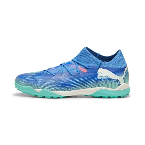 PUMA Unisex Future 7 Match TT Soccer Shoe, Bluemazing White-Electric Peppermint, 41 EU