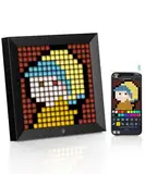 Divoom Pixoo Pixel Art Digitaler Bilderrahmen, Programmierbares 16 * 16 RGB LED Panel, Smart Clock mit Social Media Benachrichtigung, 7.18 Zoll Home Dekor Kalender Uhr, Gaming Gadgets (Schwarz)