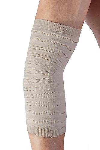 Spikenergy Elastische Ellenbogenbandage Stützverband für Ellbogen mit Magnetfeld-Therapie Ideal bei Epikondylitis Arthrose Schmerzen Traumata - Medizinprodukt (M, Beige)