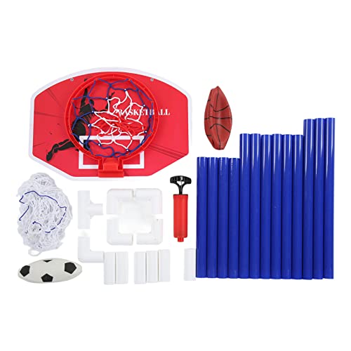 Ghzste 2 in 1 Sportzentrum Basketball Fußball Sport Set Basketball Hoop Innenräume Im Freien Im Freien Eltern für Interaktive Spielzeuge