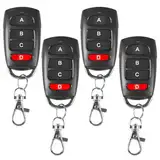 4 Stück Universal Garagentor Handsender Fernbedienung, 433 MHz Drahtlose Fernbedienung Duplikator, Garagenöffner Handsender Ersatz mit 4 Kanäle, Handsender Duplicator für Auto Garagentor Fernschalter