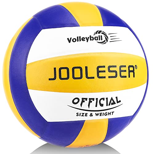 JOOLESER Soft Touch Beach Volleyball, offizielle Größe 5 Indoor & Outdoor Volleyball (Blau - Klassisch)