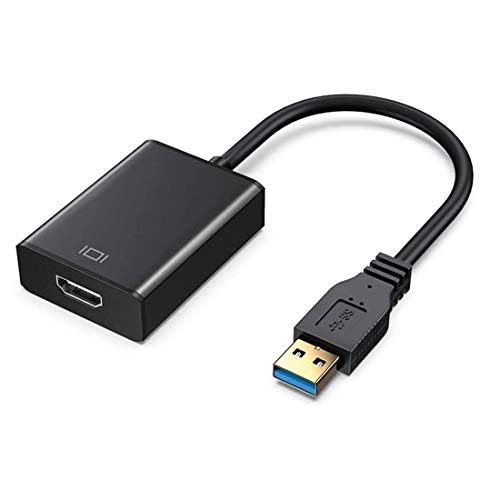 Cablelera USB zu HDMI Adapter, USB 3.0/2.0 zu HDMI Audio Video Adapter, HD 1080P Video Grafikkabel Konverter für PC, Laptop HDTV TV kompatibel mit Windows XP/10/8/7 (NO MAC & Vista)