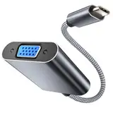 Elebase USB C auf VGA Adapter,USBC 3.1 auf VGA Konverter,Full HD Typ-C (Thunderbolt 3/4) zu VGA für iPhone 15 Plus Pro Max,MacBook Air 2022,iPad,iMac,Samsung Galaxy Tab S9 S8,Dell XPS,Surface Go 2 3