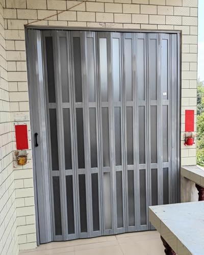 Akkordeon-Falttür aus PVC mit Acrylfenster und Griff für Küche, Schrank und Tür, individuelle Größe