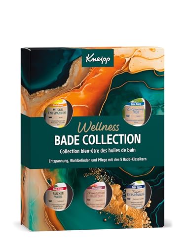 Kneipp Geschenkset Wellness Bade Collection - Geschenkpackung mit 5 beliebten Badeölen von Kneipp - Für einen Moment voller Entspannung und Wohlbefinden - 5 x 20ml - Testgrößen zum Kennenlernen