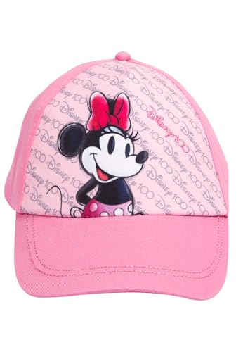 Disney Minnie Mouse Kappe für Mädchen - Kinder Cap Basecap Baseballkappe Sonnenschutz verstellbar Rosa