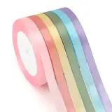 Geschenkband 6 Farben Satinband Bunt 10mm×23m Schleifenband Seidenband Stoffband Geschenkbänder Für DIY Handwerk Ribbon Dekoband Zum Basteln Geschenkverpackung Geburtstag Blumenstrauß Party Deko