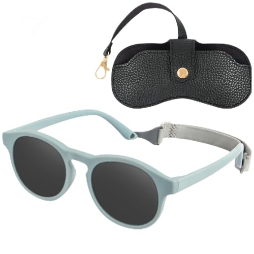 Baby Sonnenbrille, Kinder Sonnenbrille ab 6 Monate bis 3 Jahre, Polarisierte Kindersonnenbrille mit Gummiband, Weiches Silikon Verstellbar Babysonnenbrillen fur Jungen Mädchen (Wunderbar Verpackt)