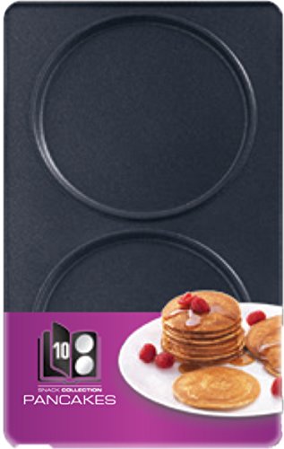 Tefal XA8010 Snack Collection Platte Pfannkuchen Nummer 10 | passend für Tefal SW85XX Snack Collection | Inklusive Rezeptbuch | Schwarz