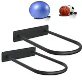 XIAO PEI Premium Gymnastikballhalter – Yoga-Ball-Halterung für Basketball, Medizinball und Balanceball-Aufbewahrung, geeignet für Fitnessstudios, Fitnessstudios und Heim-Fitnessstudios (2 schwarz)