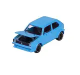 Majorette - Vintage Auto – VW Golf MK1 Spielzeugauto, Maßstab 1:64 (7,5 cm), mit Sammelkarte, Modellauto für Kinder ab 3 Jahren, Durchsichtig