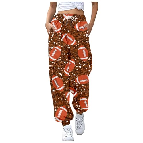 Dehnbare Arbeitshose für Damen, locker, leicht, trendig, elastische Taille, Jeans, Baumwolle, Reise, Skinny, Pyjama, hohe Taille, bequem, Damen, Business, Freizeitkleidung, braun, M
