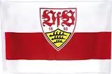 Flaggenfritze Flagge mit Hohlsaum VfB Stuttgart Wappen - 80 x 120 cm + gratis Aufkleber