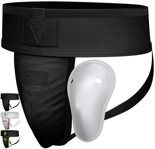 RDX Tiefschutz Herren Boxen Kampfsport, Suspensorium Manner Jockstrap Unterhosen Hodenschutz Kickboxen MMA Muay Thai, Groin Guard Cup Men Protection, Tiefenschutz Karate Zubehör