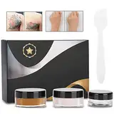 Zetiling Tattoo Concealer, Professioneller Narben Tattoo Concealer Vitiligo Verstecke Make-up Abdeckcreme Set für Vitiligo Flecken Muttermale