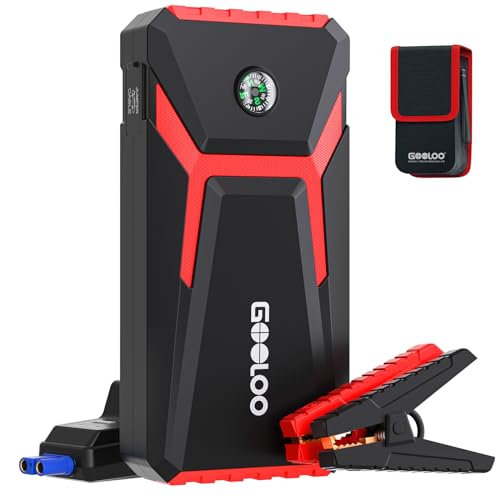 GOOLOO GE2000 2000A Starthilfe Powerbank, Supersafe 12V Auto Batterie Booster,Tragbare Starthilfe mid Intelligentes Starthilfekabel, Geeignet für 6.0L Benzin und 4.0L Diesel