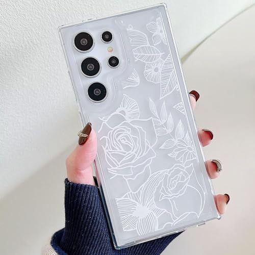 Nadoli Transparent Silikon Hülle für Samsung Galaxy A54 5G,Durchsichtig Klar Lustig Kreativ Leicht Dünn Weiche Stoßfest Handyhülle Schutzhülle mit Bunt Blume Entwurf