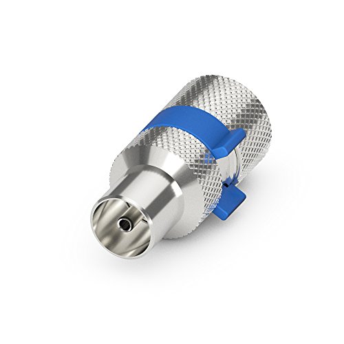 Sonero, IEC-Stecker für Sat-Kabel, Antennen-Kabel, Koaxial-Kabel mit ⌀ 6,5-7,5 mm, einfache Selbst-Konfektionierung, chrom, 10er-Set