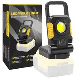 SYLSTAR Akku LED Arbeitsleuchte für Dewalt 18V, 25W Tragbare Flutlicht Schnurlos Baustellen Lampe, Superhelle Led Strahler Akku mit 3 Lichtmodi und verbessertem Niederspannungsschutz(keine Batterie)