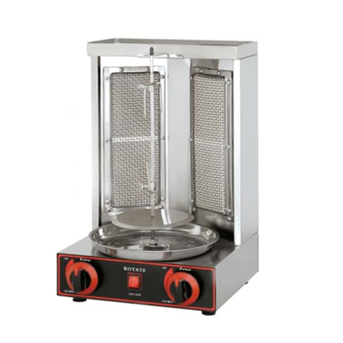 QAZXDRFG Vertikaler Gasgrill, Gyros aus Edelstahl, Fleischtopf Doner Kebab, Hähnchengrill, für Partys, Restaurants, Pub Gas-Rotisserie