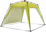 Lumaland Outdoor Pavillon 2,5 x 2,5m | Wasserdicht & UV-Schutz | Gartenzelt inkl. 1x Seitenteil & Tasche & Heringe | Robuster Camping & Partyzelt | Pop Up Zelt Aufbau in 2 Minuten [Grün]