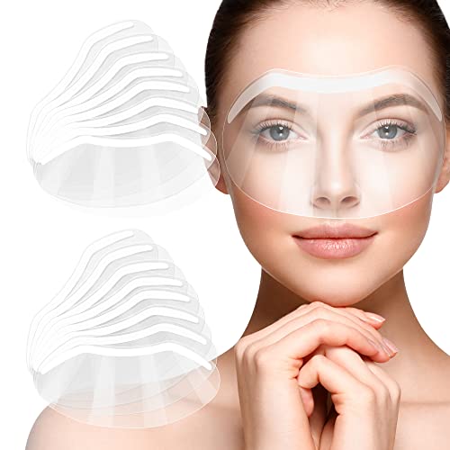 Friseur Transparent Gesichtsschutz Klar Gesicht Visier für Permanent Make-up Wimpernverlängerung Augenchirurgie Post Care Protector 50 Stück