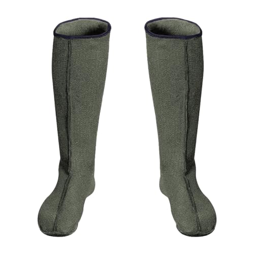 3Kamido Filz Stiefel Socken Innenschuhe Innenstiefel für Regenstiefel LANG Damen Herren Socke ERWÄRMUNGSEINLAGE AUS Filz Thermosocken Olivgrün 41/42